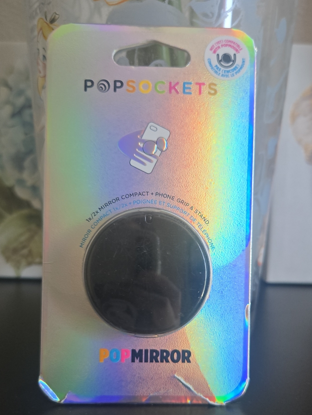 PopSocket PopMirror Holographic Packaging with Black Mirror